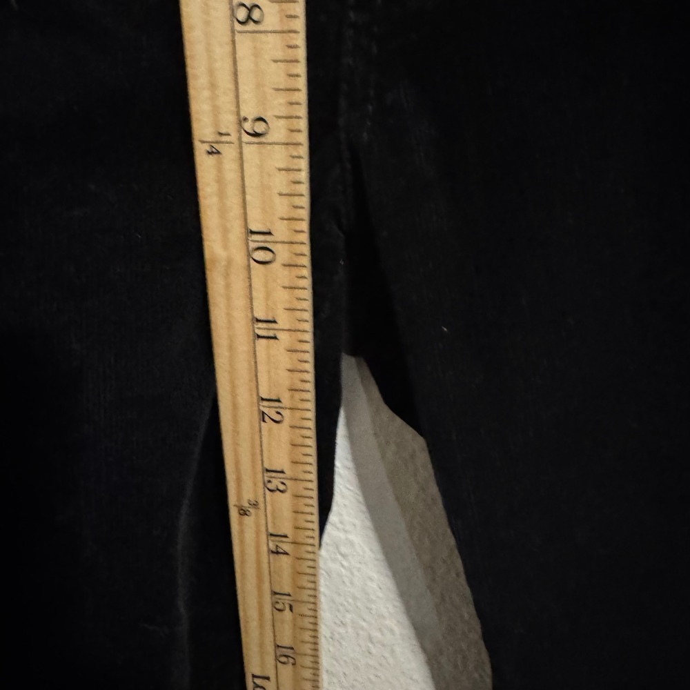 Talbots Black Velvet High Waist Straight Leg‎ Pants Womens Size 6P - Picture 5 of 9